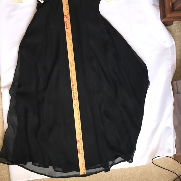 VINTAGE lace top Taffeta lined skirt dress - Picture 10 of 11